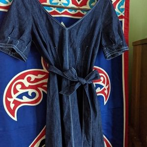 Denim maternity dress a pea in the pod.  Med.